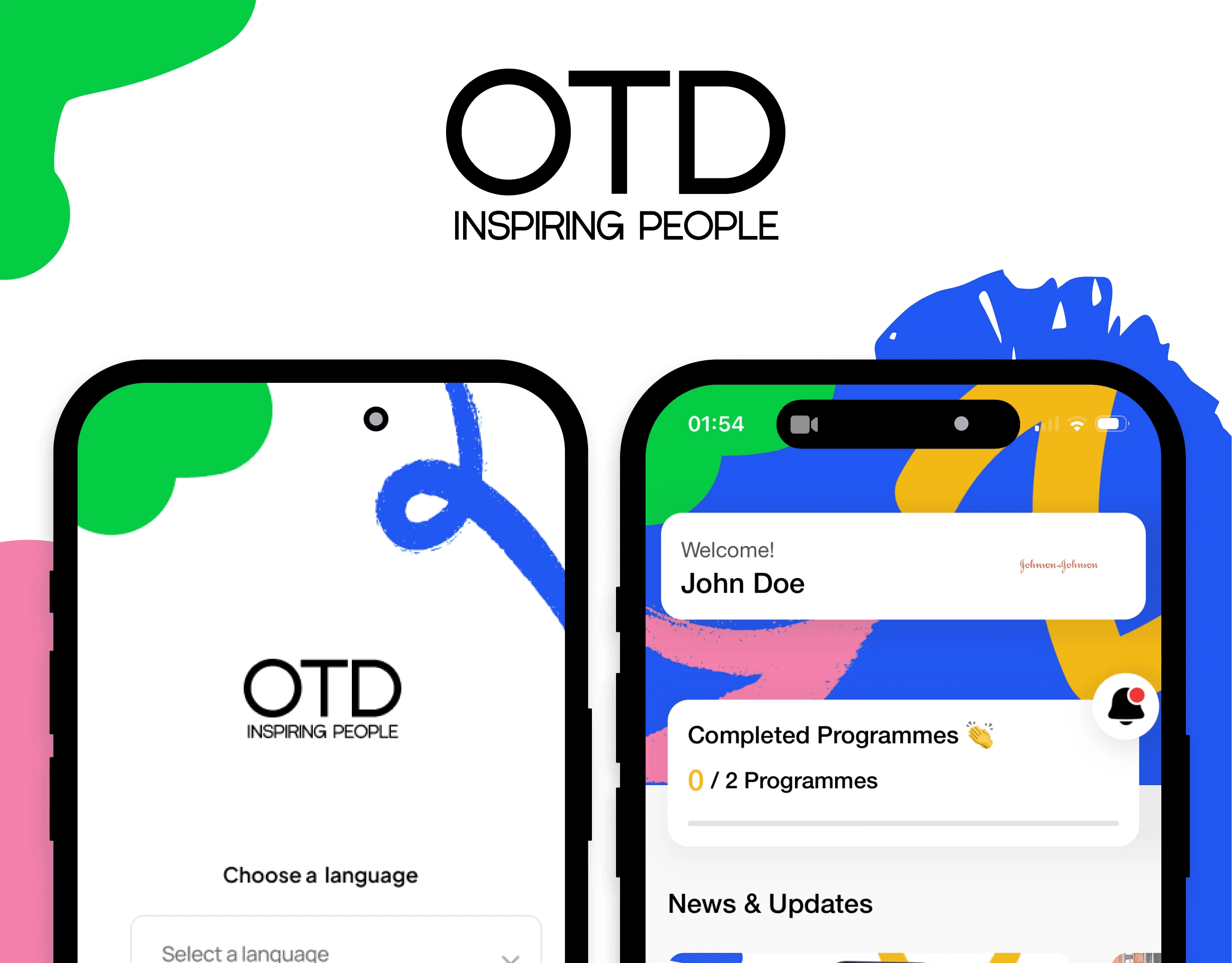 OTD Learner Pathway app screens